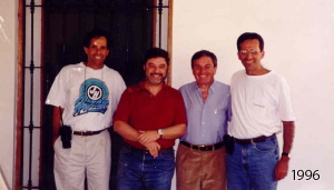 Pedro y Luis con Jorge y Manuel Checa, Ica-1996
