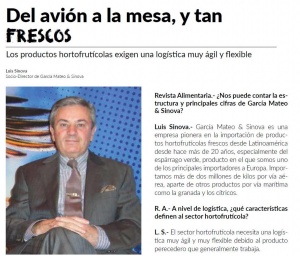 Entrevista con Luis Sinova en la Revista Alimentaria. Algunas respuestas